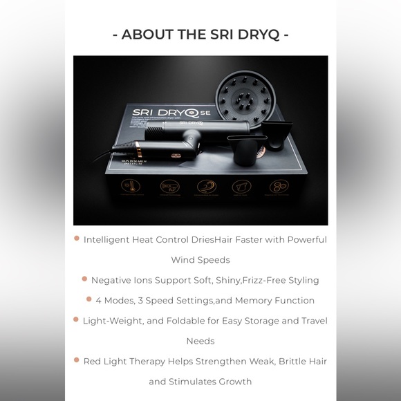 SRI DRY Q Hair-Strengthening Dryer - Picture 8 of 14